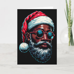 Afroamerikanischer Weihnachts-Pyjama Xmas Afro San Karte
