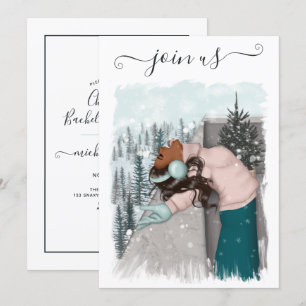 Afroamerikanischer Weihnachtsbummler Invi Einladung