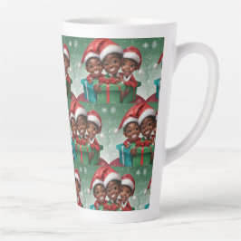 Afroamerikanischer Weihnachtself Milchtasse