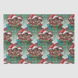 Afroamerikanischer Weihnachtself Seidenpapier