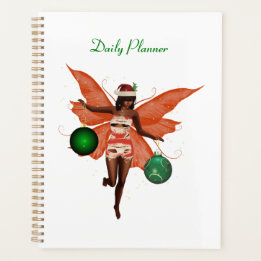 Afroamerikanischer Weihnachtsfairy Daily Planner Planer