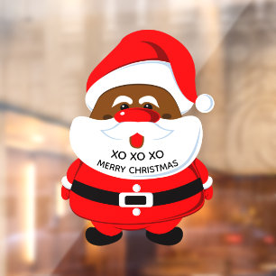 Afroamerikanischer Weihnachtsfeiertag Fensteraufkleber