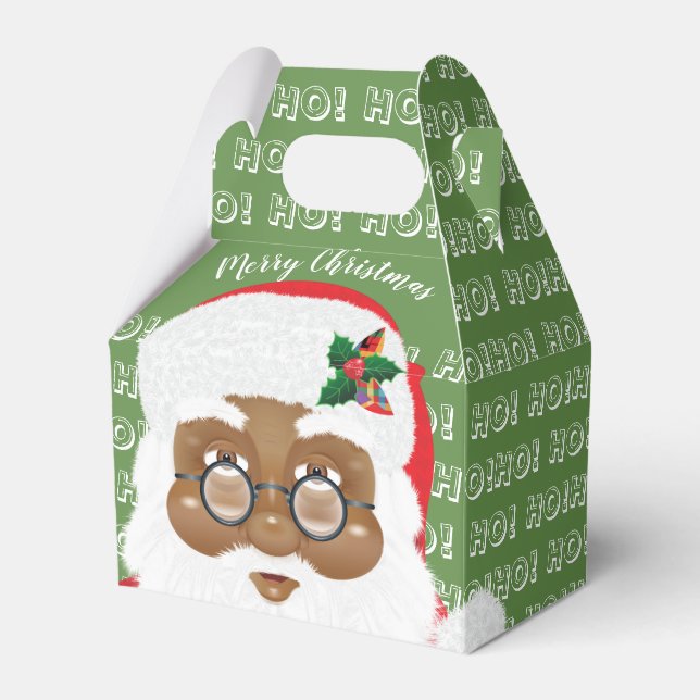 Afroamerikanischer Weihnachtsfeiertag Geschenkschachtel (Vorderseite)