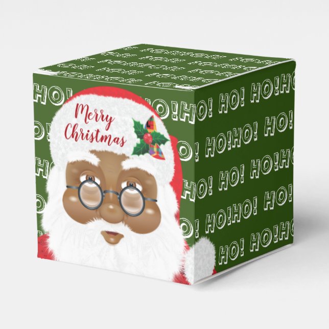 Afroamerikanischer Weihnachtsfeiertag Geschenkschachtel (Vorderseite)