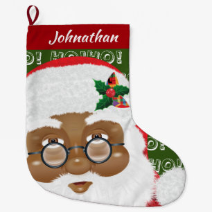 Afroamerikanischer Weihnachtsfeiertag Großer Weihnachtsstrumpf
