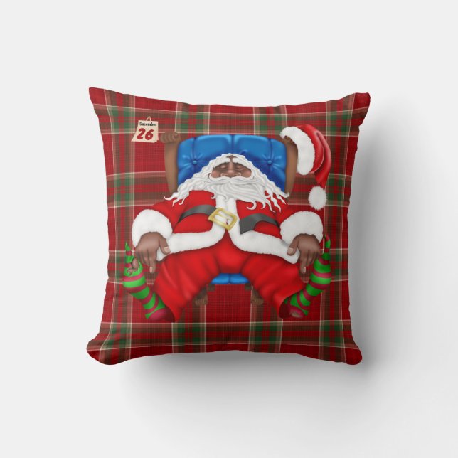 Afroamerikanischer Weihnachtsfeiertag Kissen (Vorderseite)