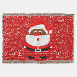 Afroamerikanischer Weihnachtsfeiertag Rot Decke