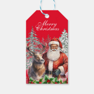 Afroamerikanischer Weihnachtsgeschenk Geschenkanhänger