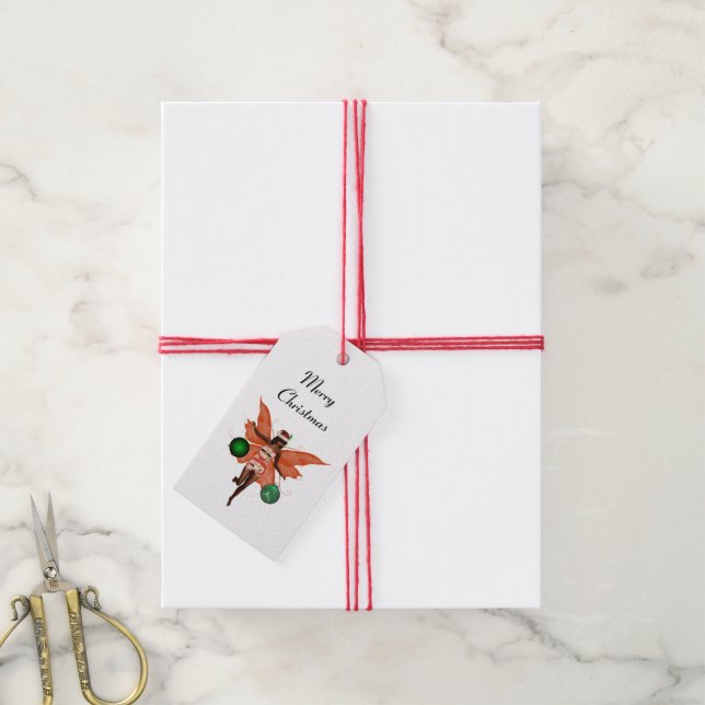 Afroamerikanischer Weihnachtsgeschenk-Tag Geschenkanhänger (Mit Garn)