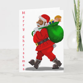 Afroamerikanischer Weihnachtsgrußkarten Karte