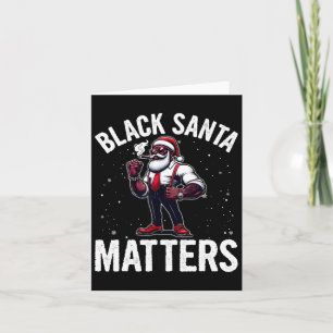 Afroamerikanischer Weihnachtsklaus Karte