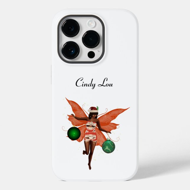 Afroamerikanischer WeihnachtsklingelCase Case-Mate iPhone 14 Pro Hülle (Rückseite)