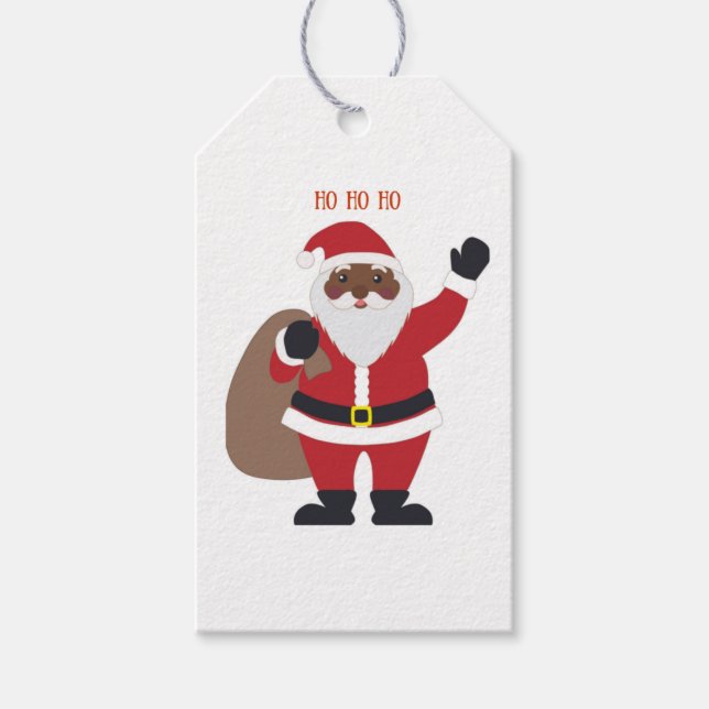 Afroamerikanischer Weihnachtslieder Geschenkanhänger (Vorderseite)