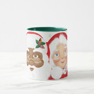 Afroamerikanischer Weihnachtsmann & Claus Weihnach Tasse