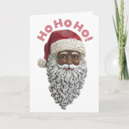 Afroamerikanischer Weihnachtsmann frohe Weihnachte Karte