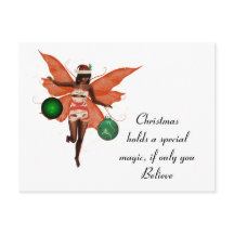 Afroamerikanischer Weihnachtsmann Postcard