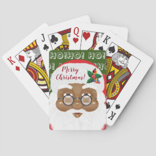 Afroamerikanischer Weihnachtsmann Spielkarten