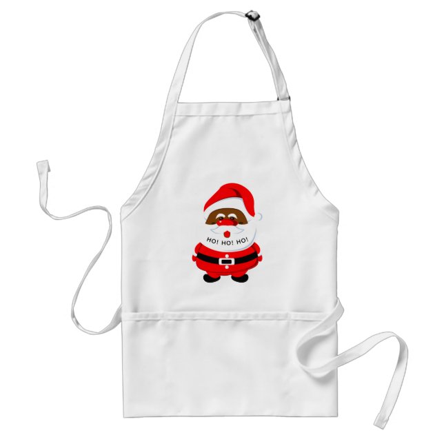 afroamerikanischer Weihnachtsmann Weihnachten Schürze (Vorne)