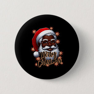 Afroamerikanischer Weihnachtsmann Weihnachts-Pyjam Button