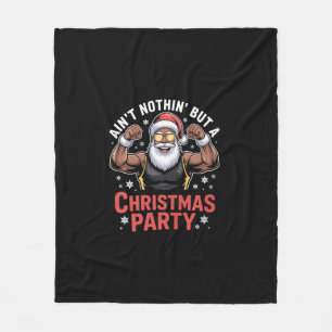 Afroamerikanischer Weihnachtsmann Weihnachts-Pyjam Fleecedecke