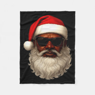 Afroamerikanischer Weihnachtsmann Weihnachts-Pyjam Fleecedecke