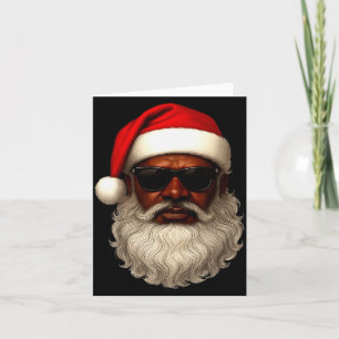 Afroamerikanischer Weihnachtsmann Weihnachts-Pyjam Karte