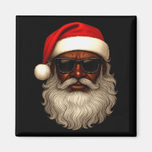 Afroamerikanischer Weihnachtsmann Weihnachts-Pyjam Magnet