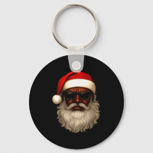 Afroamerikanischer Weihnachtsmann Weihnachts-Pyjam Schlüsselanhänger