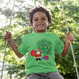 Afroamerikanischer Weihnachtsmann Weihnachtsfamili T-Shirt
