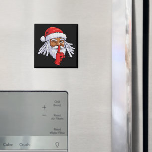 Afroamerikanischer Weihnachtsmann Weihnachtsfeier Magnet
