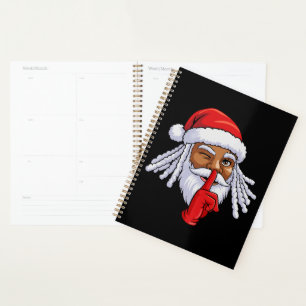 Afroamerikanischer Weihnachtsmann Weihnachtsfeier Planer