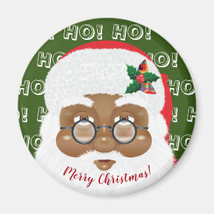 Afroamerikanischer Weihnachtsmann Weihnachtsfeiert Magnet