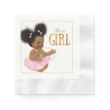 Afroamerikanisches Baby-Duschpapier Napkins