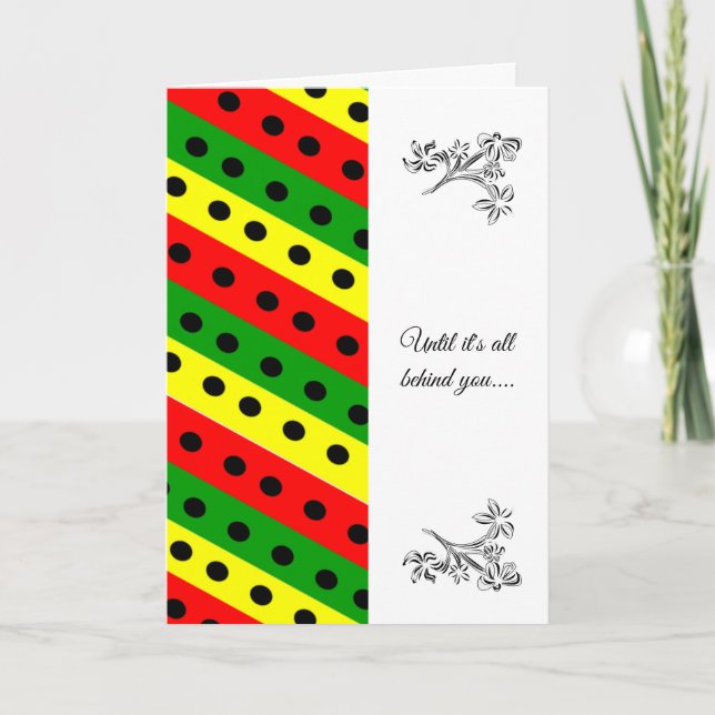 Afroamerikanisches Beileid Karte (Vorderseite)