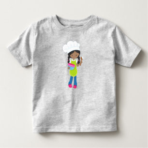 Afroamerikanisches Mädchen, Backen, Bäckerei, Bäck Kleinkind T-shirt