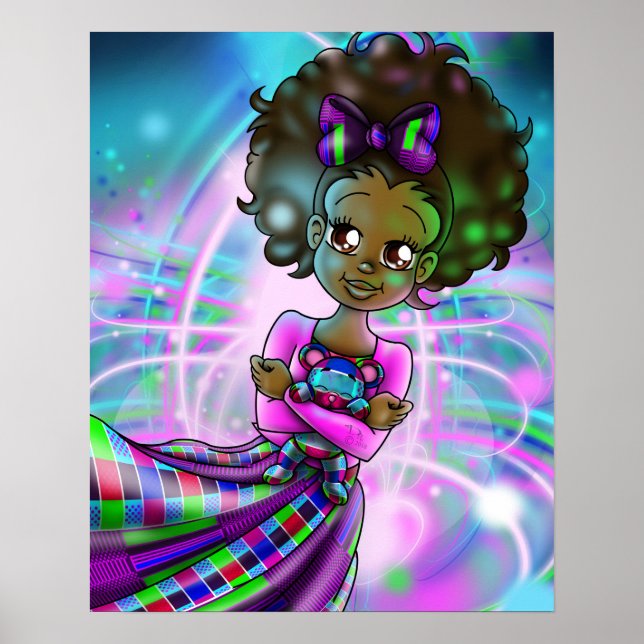 Afroamerikanisches Mädchen Poster (Vorne)