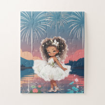 Afroamerikanisches Prinzessin Wasserlilie Puzzle