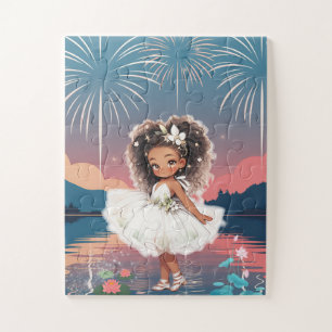 Afroamerikanisches Prinzessin Wasserlilie Puzzle