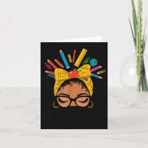 Afroamerikanisches schwarzes Lehrerleben Design Karte