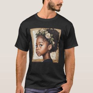 Afroamerikanisches stoisches Mädchen Stoizismus fü T-Shirt