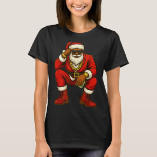Afroamerikanisches Weihnachten Lustiges Afroamerik T-Shirt