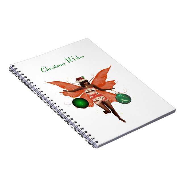 Afroamerikanisches Weihnachtsbrillen-Notebook Notizblock (Rechte Seite)