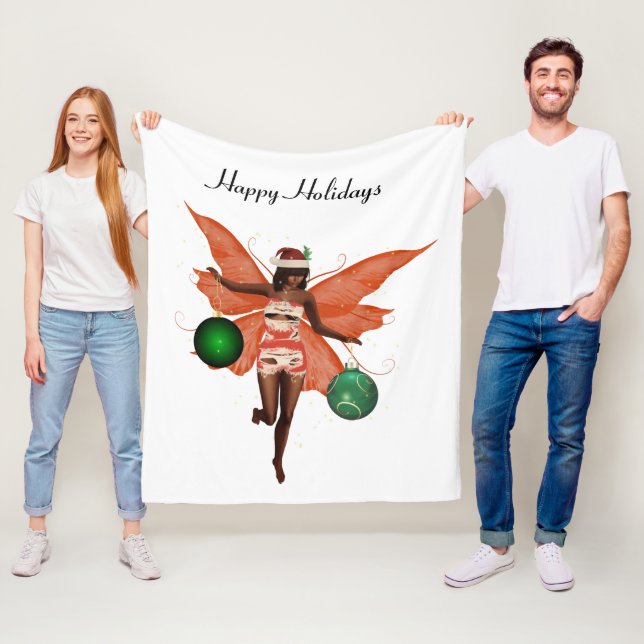 Afroamerikanisches Weihnachtsgebäck Fleece Blanket (Beispiel)