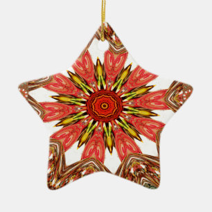 Afroasiatisch traditionelles kantiges Muster Keramik Ornament