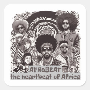 Afrobeat - Das Herzrhythmus Afrikas Quadratischer Aufkleber
