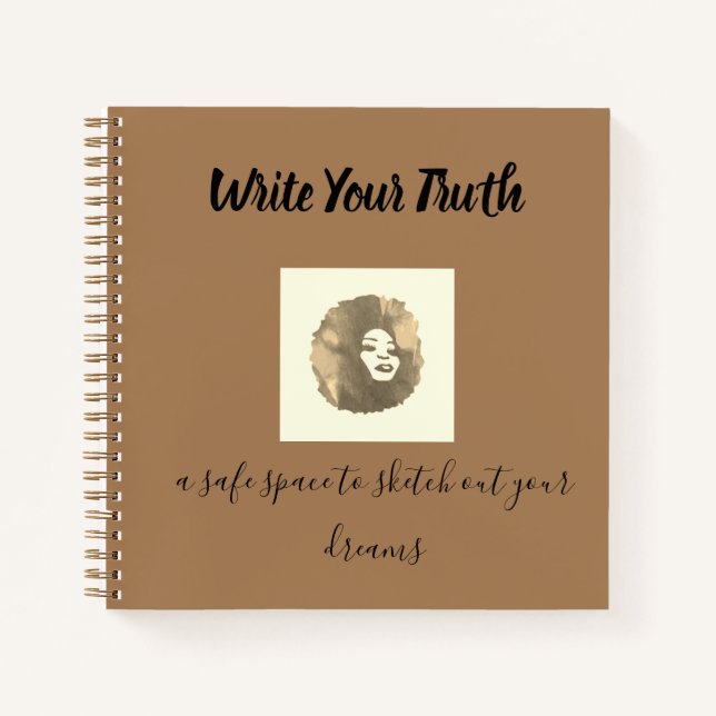 Afrobella schreiben Sie Ihre Wahrheitsgeisterung Notizbuch (Vorderseite)