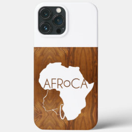 AFRoCA Weibliche Afro plus Afrika Holzkörner-Look Case-Mate iPhone Hülle