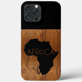 AFRoCA Weibliche Afro plus Afrika Holzkörner-Look Case-Mate iPhone Hülle