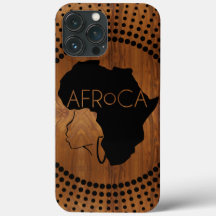 AFRoCA Weibliche Afro plus Afrika Holzkörner-Look