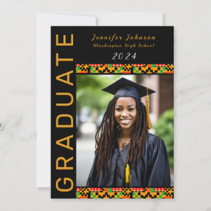 Afrocenic African American Graduation Invitation